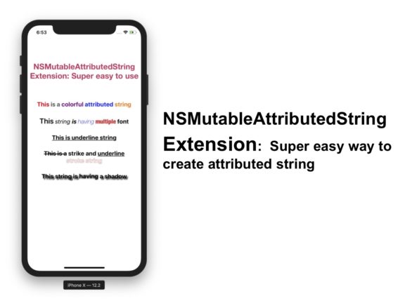 NSMutableAttributedString tutorial by example Swift 5