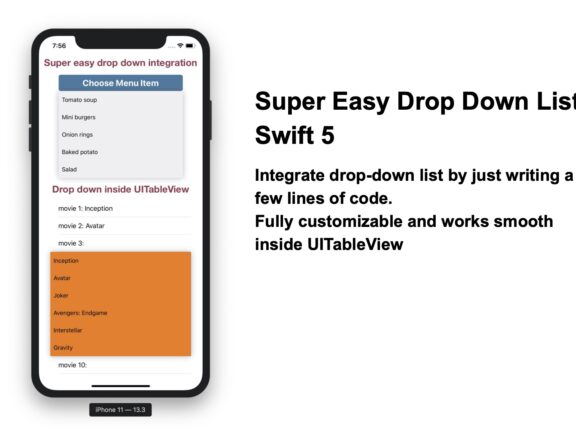 Drop Down List iOS Swift 5